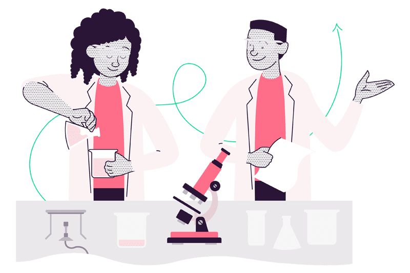 Students in a high school science class - Kognity online