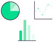 Illustration of graphs and pie chart