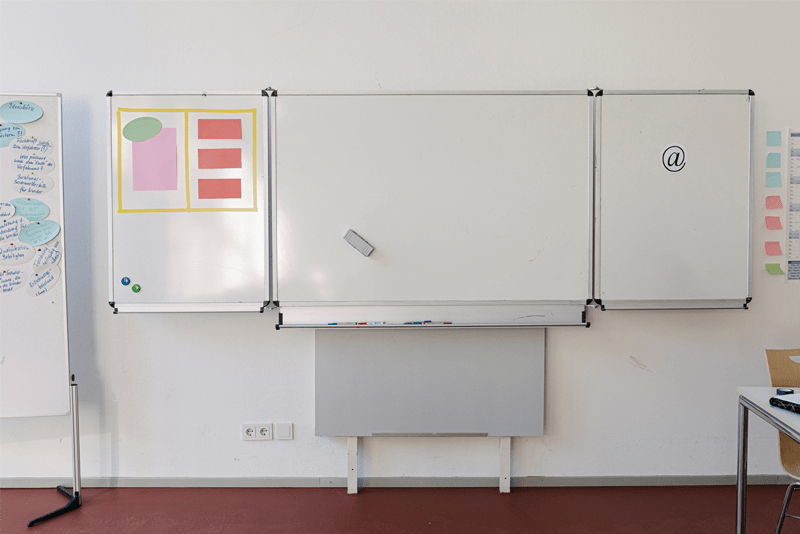 Whiteboard in a classroom
